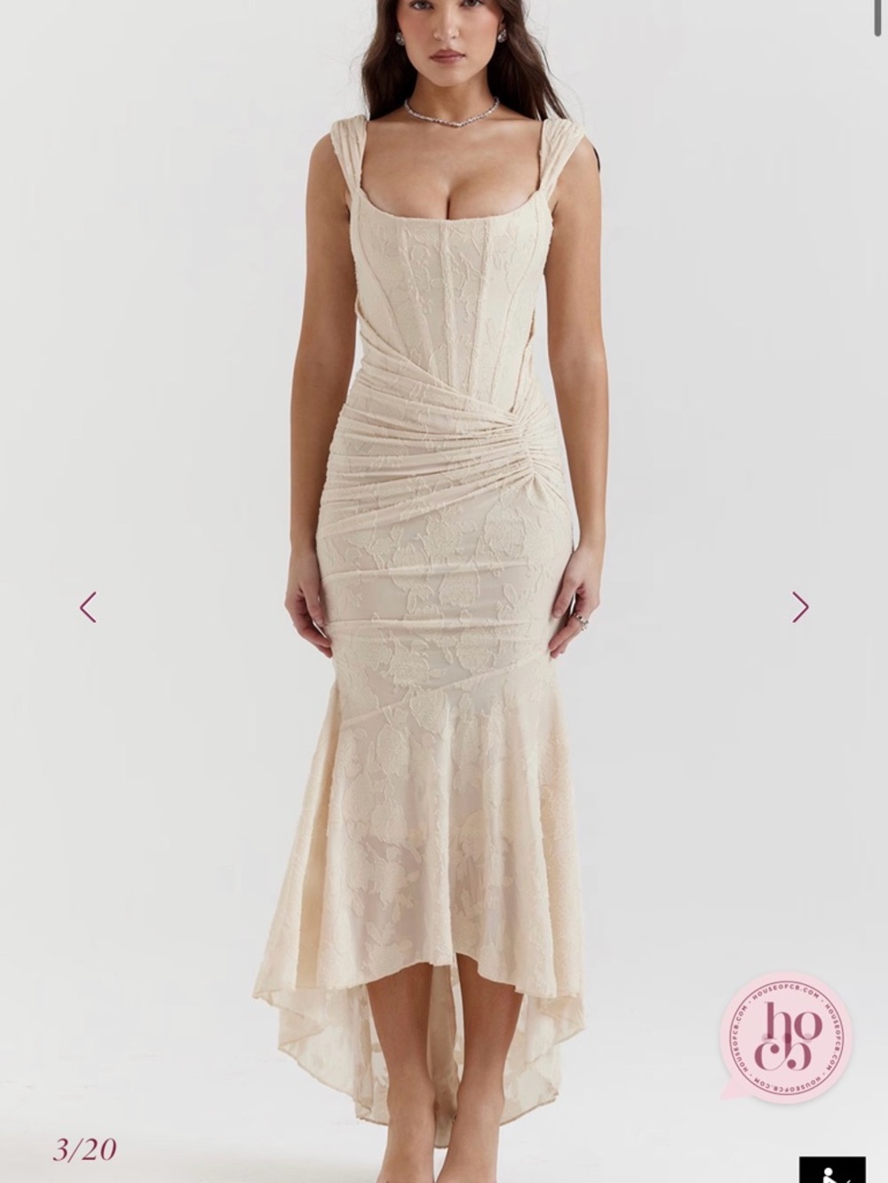 House of CB Cesca Vintage Cream Floral Maxi Dress